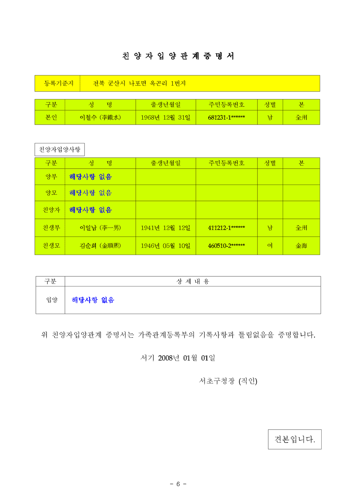 家族関係証明書とは 韓国戸籍翻訳センター 大阪